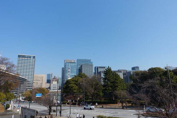 近代美術館から大手町方面を望む